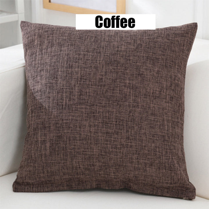 Cushion Cover Cotton Linen Sofa Car Home Waist Pillow Case Protector Decoration Image 4