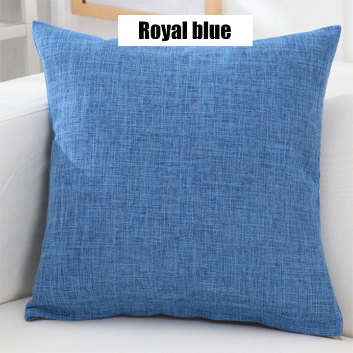 Cushion Cover Cotton Linen Sofa Car Home Waist Pillow Case Protector Decoration Image 8