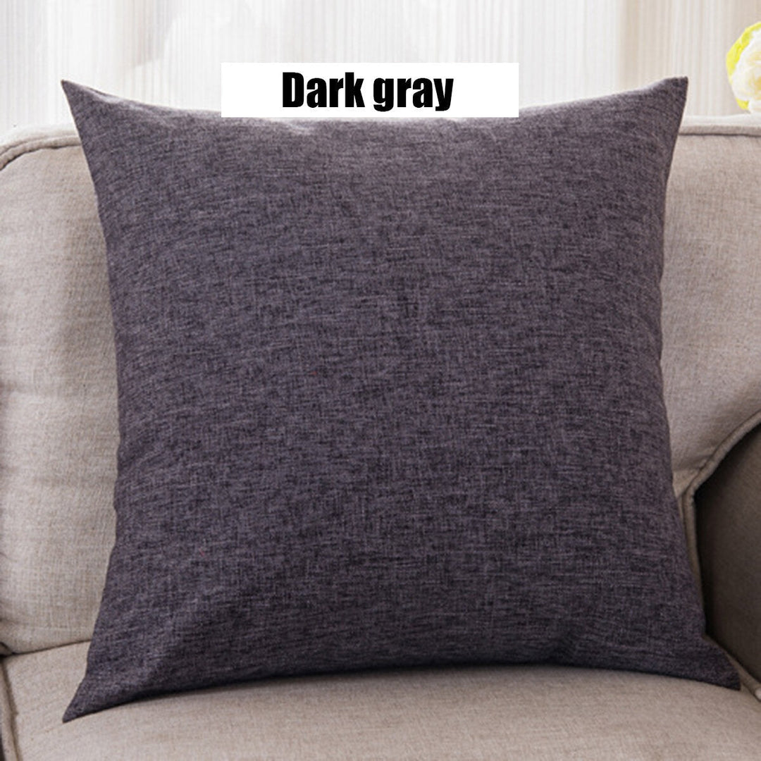 Cushion Cover Cotton Linen Sofa Car Home Waist Pillow Case Protector Decoration Image 9