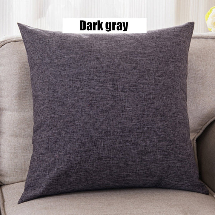 Cushion Cover Cotton Linen Sofa Car Home Waist Pillow Case Protector Decoration Image 1