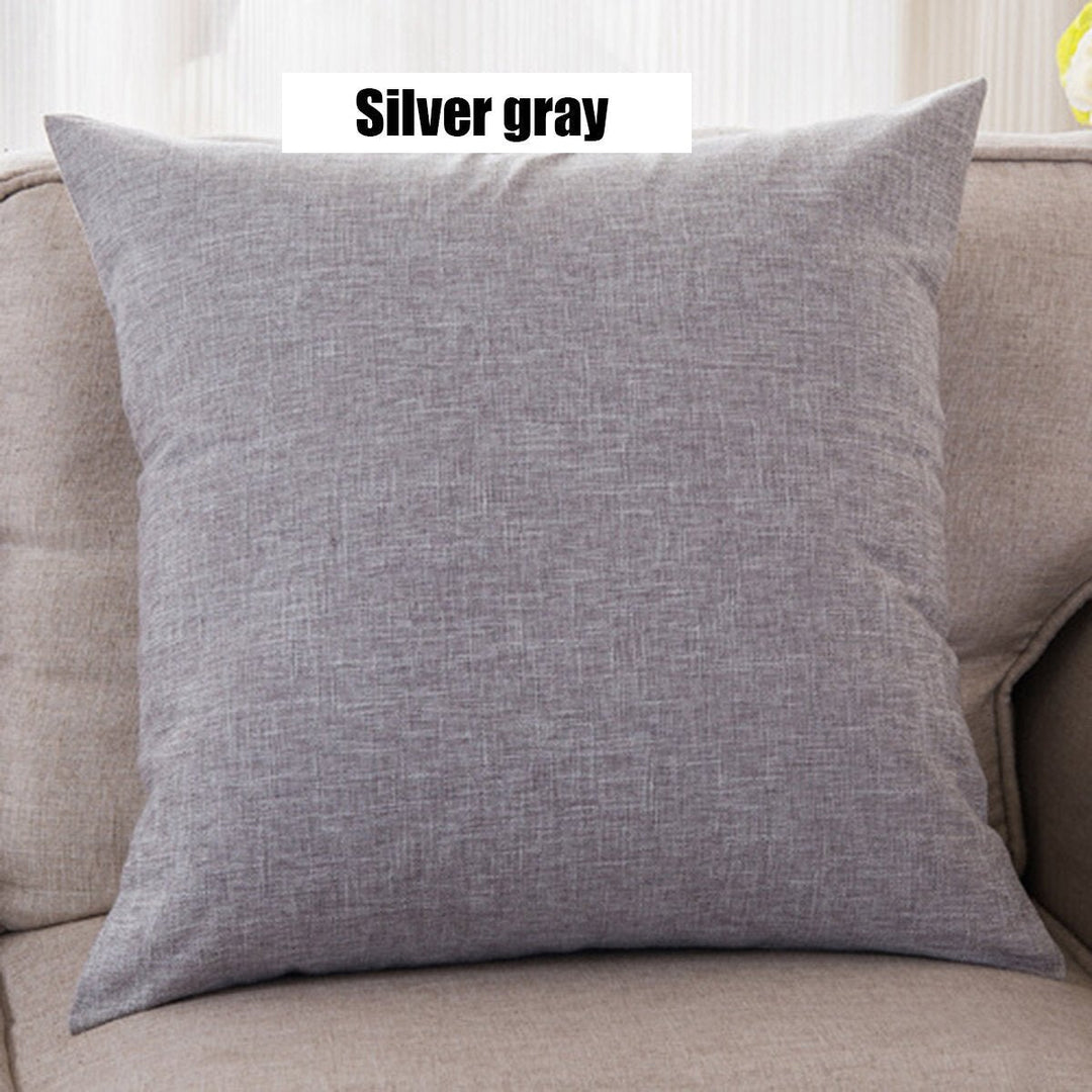 Cushion Cover Cotton Linen Sofa Car Home Waist Pillow Case Protector Decoration Image 1