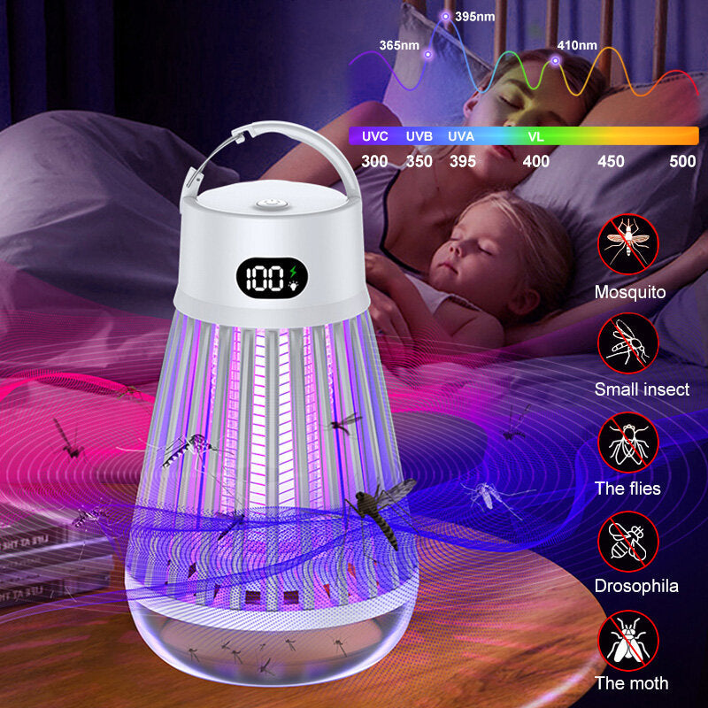 Cordless LED Digital Mosquito Zapper with Rechargeable Battery for Indoor/Outdoor Image 8