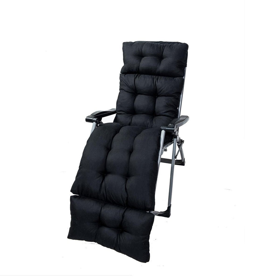 Deck Chair Cushion Soft Tufted Lounge Sofa Recliner Cushion Outdoor Indoor Bench Garden Recliner Pad Image 1