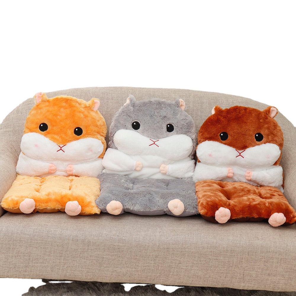 Detachable Seat Plush Cute Cartoon Hamster Chair Seat Sofa Cushion Pillow Back Pad Child Seat Cushion Home Supplies Image 2