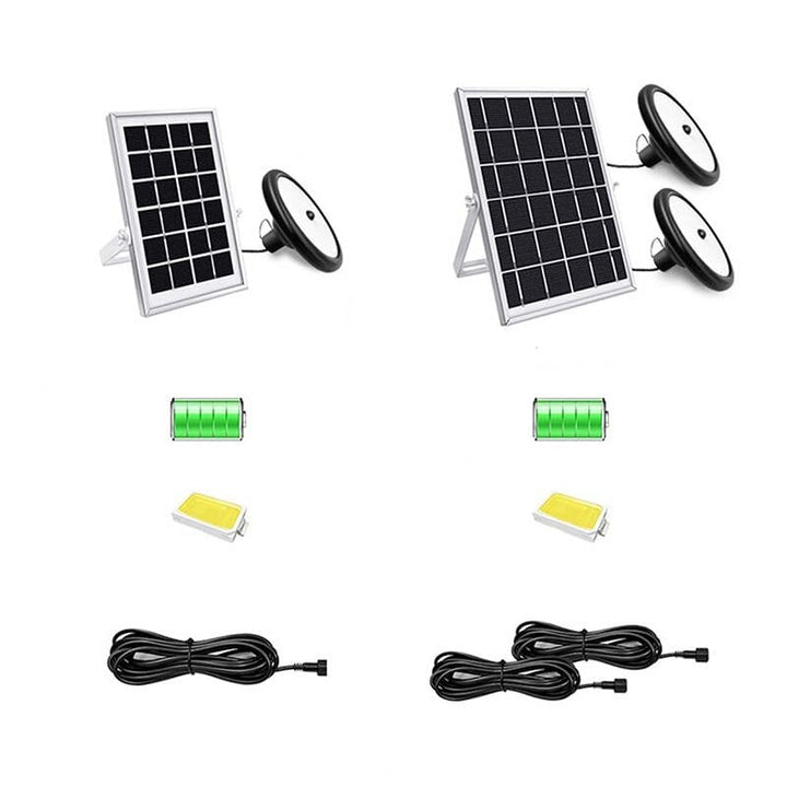 Double Head Solar Pendant Light Waterproof High Capacity Outdoor Indoor Solar Lamp Suitable For Courtyards Garages Etc Image 7