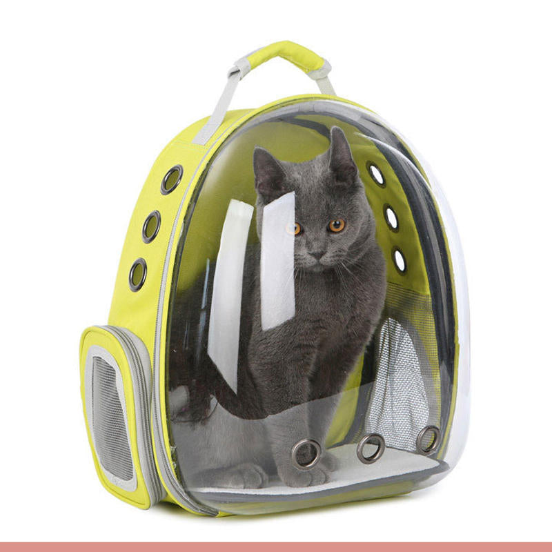 Dog Cat Transparent Space Capsule Breathable Shoulder Bag Pet Outside Travel Portable Carry Backpack Image 4