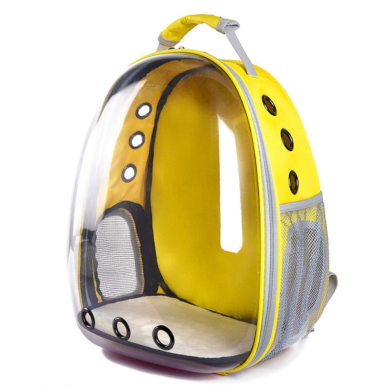 Dog Cat Transparent Space Capsule Breathable Shoulder Bag Pet Outside Travel Portable Carry Backpack Image 5