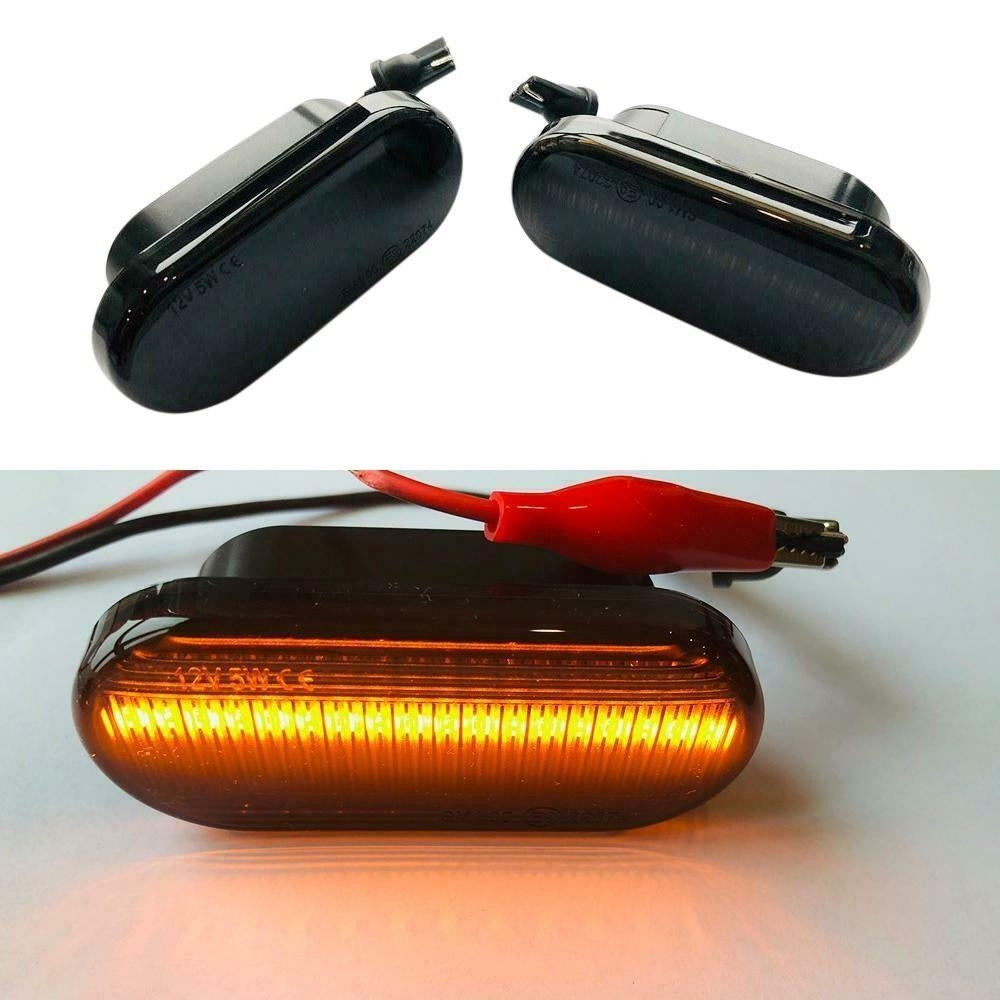 Dynamic LED Side Indicator Black Smoke Turn Signal Replcement for FORD/SEAT/SKODA/VW/LUXFACTORY Image 4