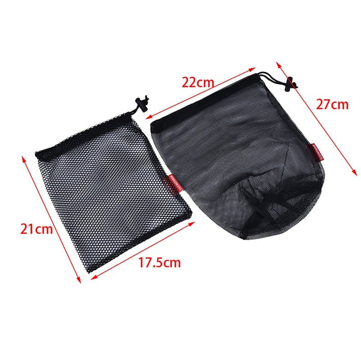 Durable Nylon Mesh Drawstring Bag Multi Purpose Outdoor Travel Stuff Sack Storage Bag Camping Bottle Pot Pan Carrier Image 3