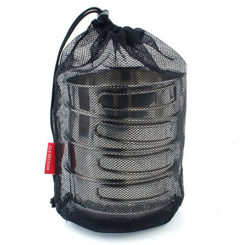 Durable Nylon Mesh Drawstring Bag Multi Purpose Outdoor Travel Stuff Sack Storage Bag Camping Bottle Pot Pan Carrier Image 8