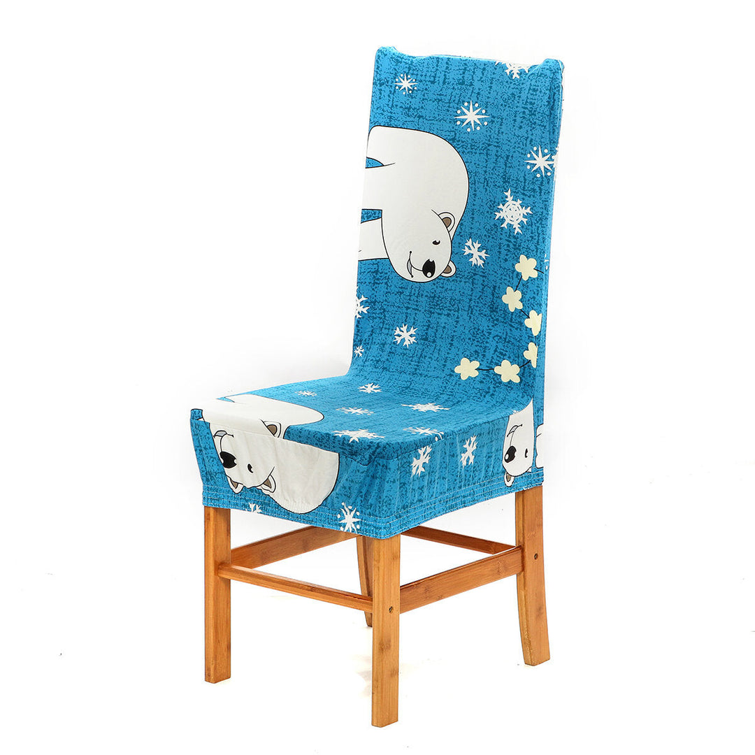 Elastic Dining Chair Cover cartoon Animals Stretch Chair Seat Slipcover Office Computer Chair Protector Home Office Image 4