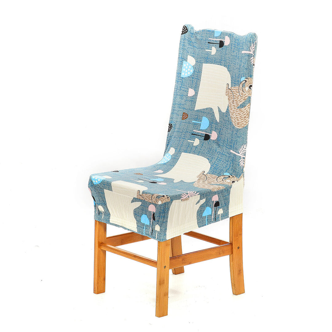 Elastic Dining Chair Cover cartoon Animals Stretch Chair Seat Slipcover Office Computer Chair Protector Home Office Image 5