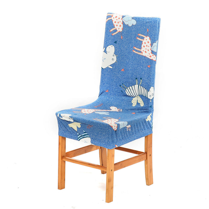 Elastic Dining Chair Cover cartoon Animals Stretch Chair Seat Slipcover Office Computer Chair Protector Home Office Image 7