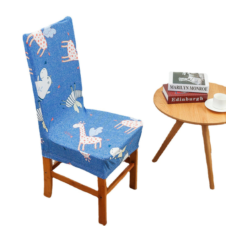 Elastic Dining Chair Cover cartoon Animals Stretch Chair Seat Slipcover Office Computer Chair Protector Home Office Image 8