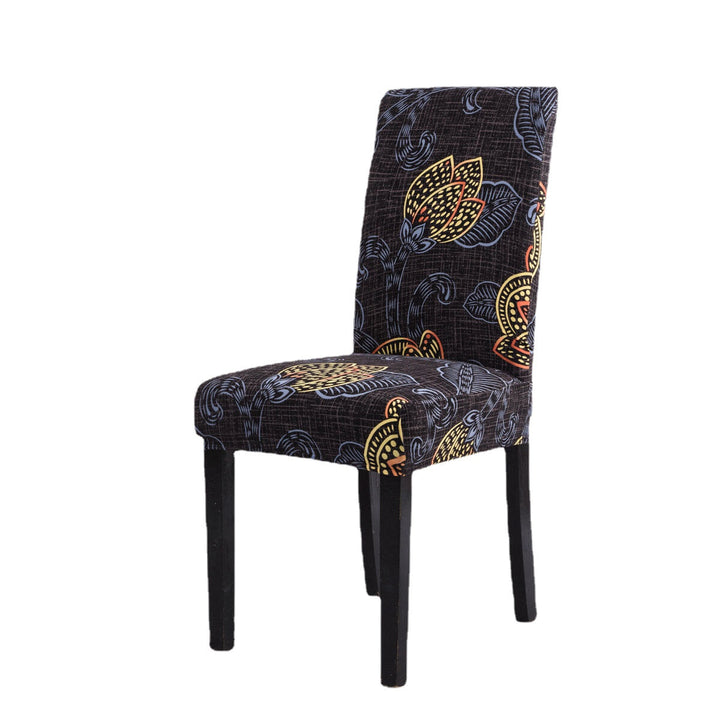 Elastic Dining Chair Cover Printing Stretch Polyester Chair Seat Slipcover Office Computer Chair Protector Home Office Image 5