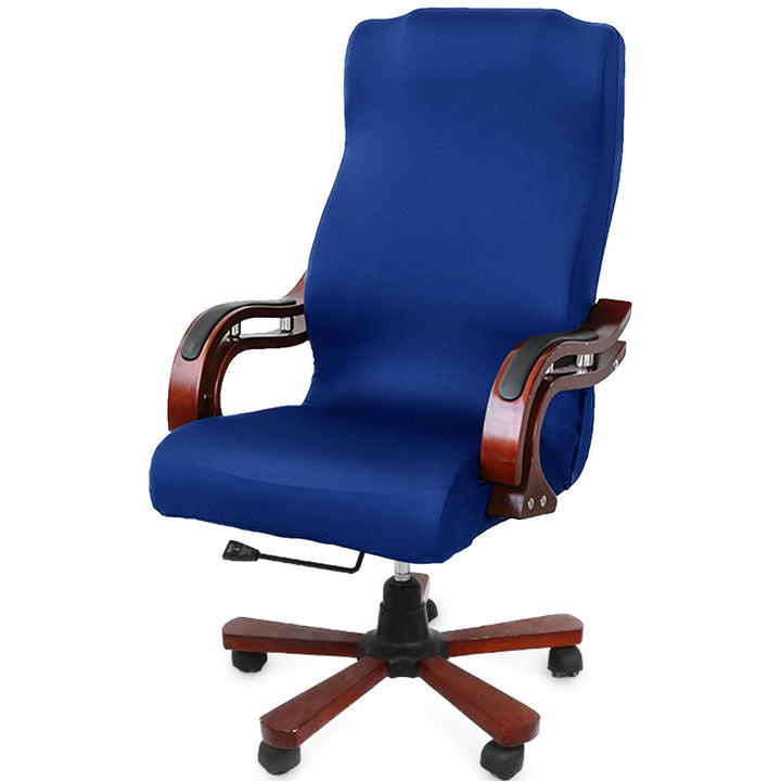 Elastic Velvet Office Chair Cover Fabric Computer Rotating Chair Protector Stretch Armchair Seat Slipcover Home Office Image 5