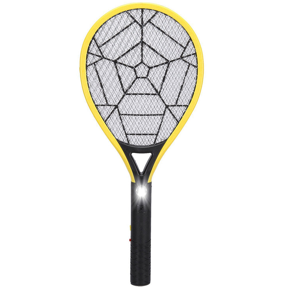 Electric Rechargeable Mosquito Swatter 3 Layer Mesh Mosquito Killer Hand Racket Pests Control with LED Light Image 1