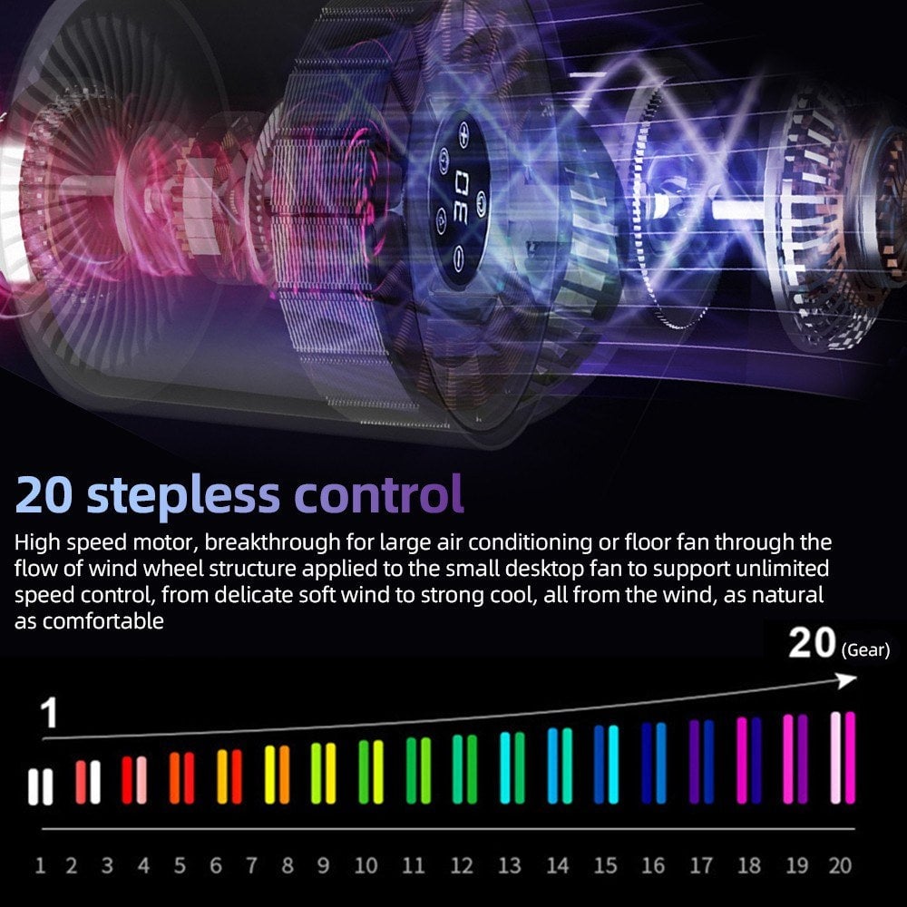 Electric Bug Zapper Fan, 2000V, 8H Timer, 20 Gears, 2400mAh Battery, Purple Light Image 6