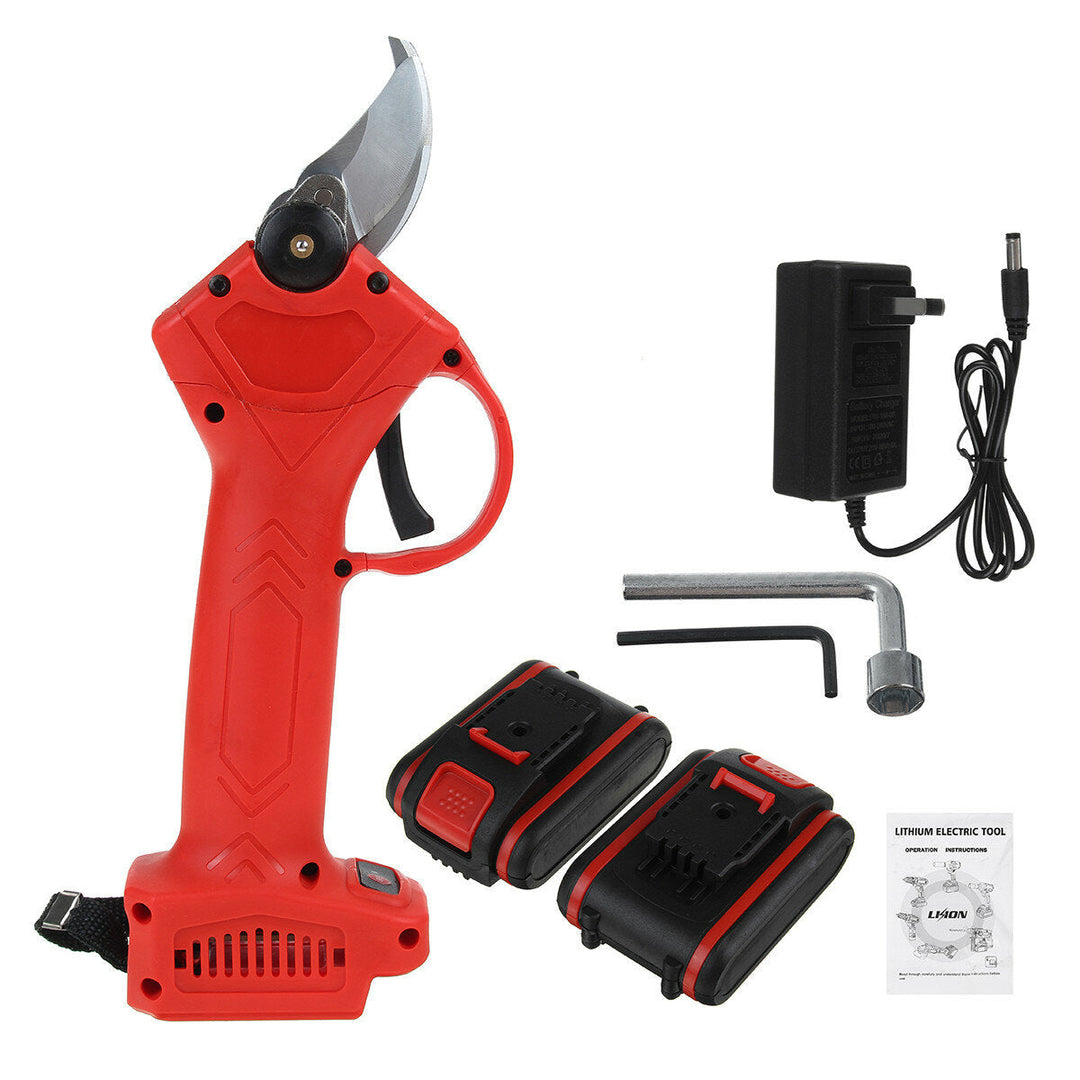 Electric Cordless Rechargeable Pruning Garden Shears Secateur Cutter With Two Batteries Image 3