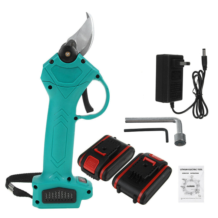 Electric Cordless Rechargeable Pruning Garden Shears Secateur Cutter With Two Batteries Image 4