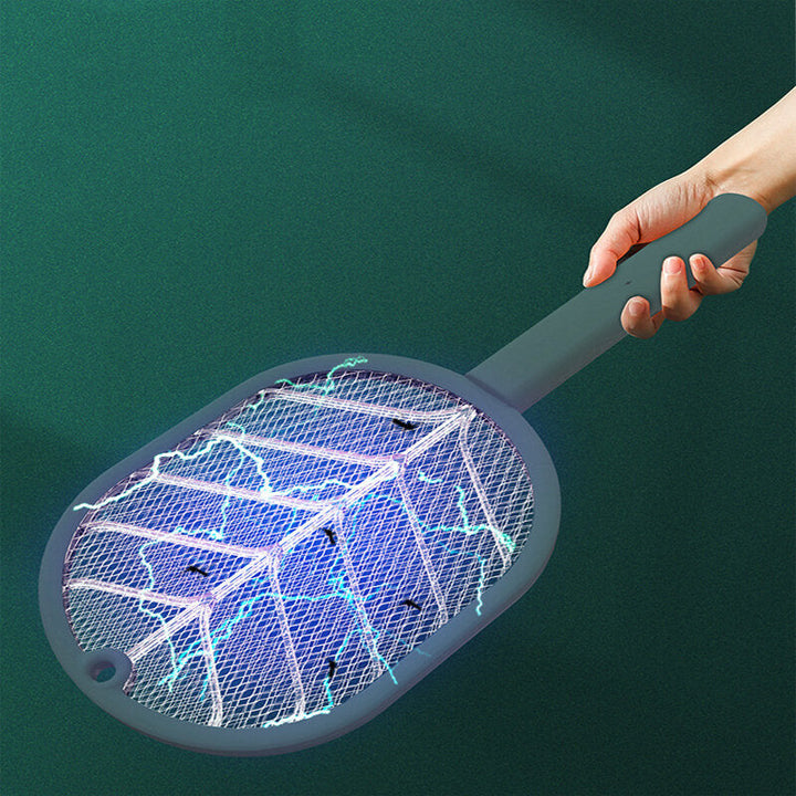 Electric Mosquito Swatter 2-in-1 Mosquito Killer USB Rechargeable Household Camping Silent Electric Fly Swatter Image 3