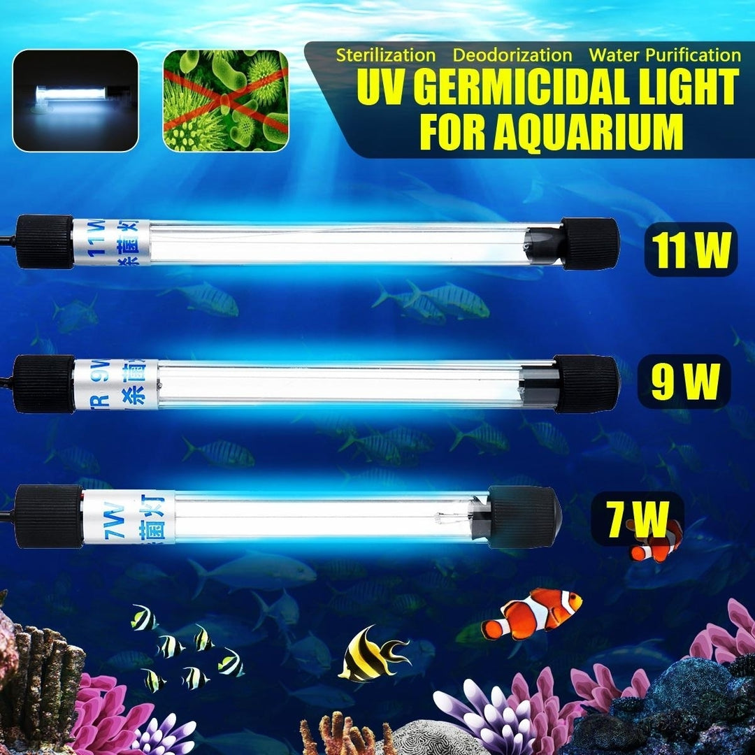 European Standard Round Insert 220V 5W-13W Aquarium Light UV Germicidal Lamp AGermicidal Lamp Submersible Sterilization Image 2