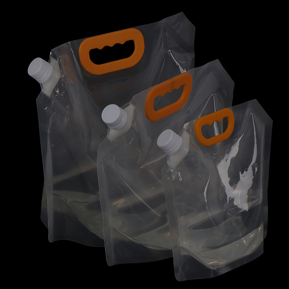 Foldable Beer Bag Transparent Stand-Up Plastic Juice Milk Packaging Bag Outdoor Camping Hiking Portable Water Bags Image 1