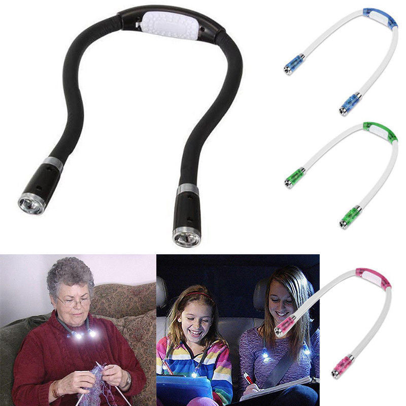 Flexible Handsfree LED Neck Light Super-bright Reading Lamp Novelty Book Light Night Knitting Flashlight Camping Light Image 3