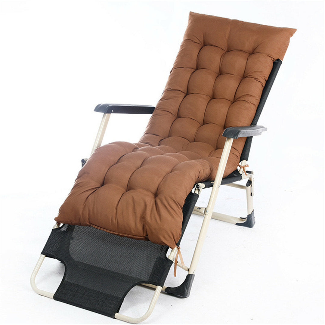 Folding Chaise Lounge Cushion Pad Rocking Recliner Break Chair Sofa Cushion Image 5