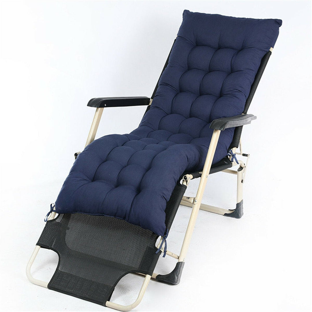 Folding Chaise Lounge Cushion Pad Rocking Recliner Break Chair Sofa Cushion Image 6