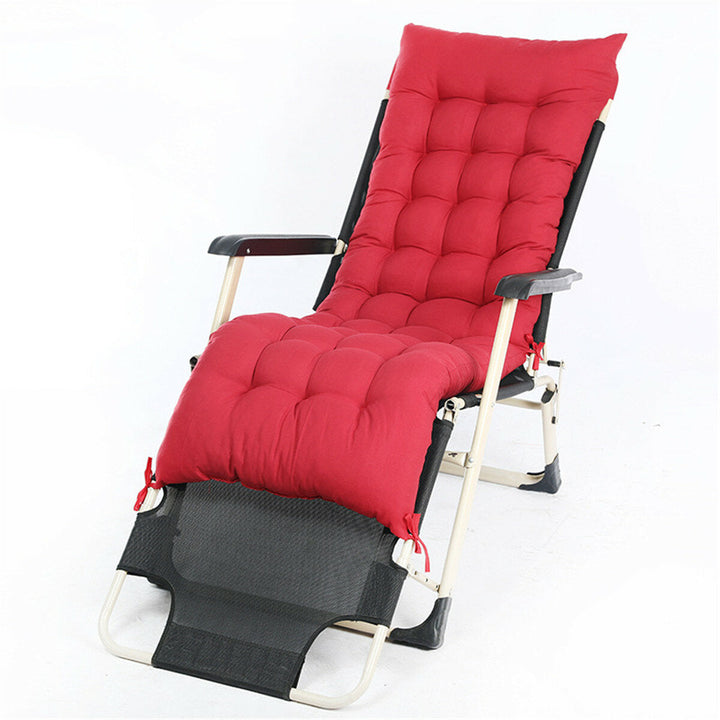 Folding Chaise Lounge Cushion Pad Rocking Recliner Break Chair Sofa Cushion Image 7