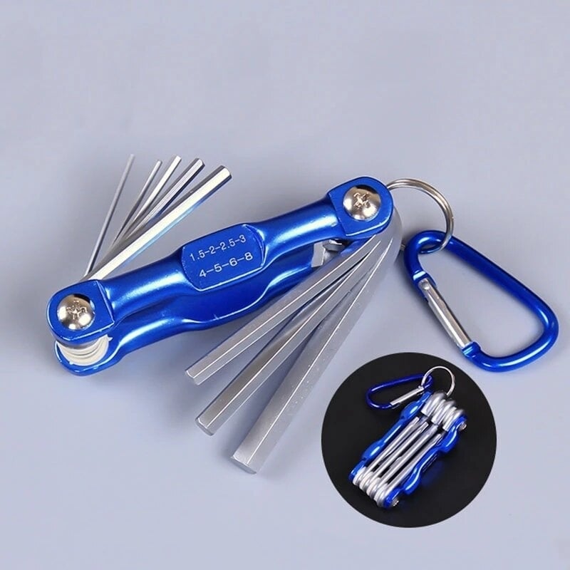 Folding Hex Wrench Metal Metric Allen Wrench set Hexagonal Screwdriver Hex Key Wrenches Allen Keys Hand Tool Portable Image 5