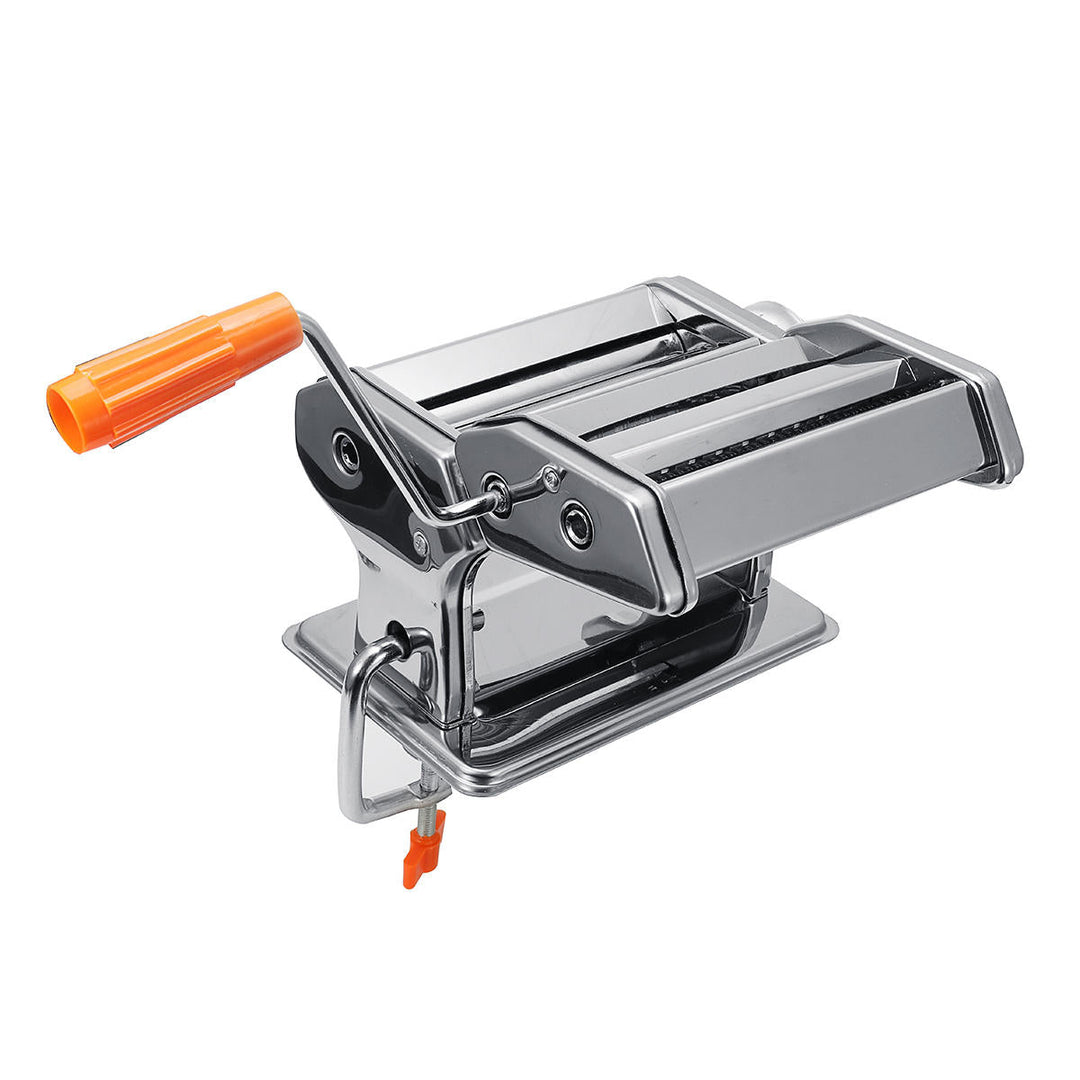 Hand Crank Stainless Steel Fresh Pasta Maker Roller Machine For Spaghetti Noodle Tools Kit Image 1