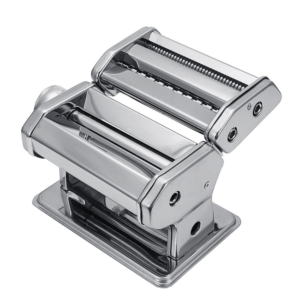 Hand Crank Stainless Steel Fresh Pasta Maker Roller Machine For Spaghetti Noodle Tools Kit Image 5