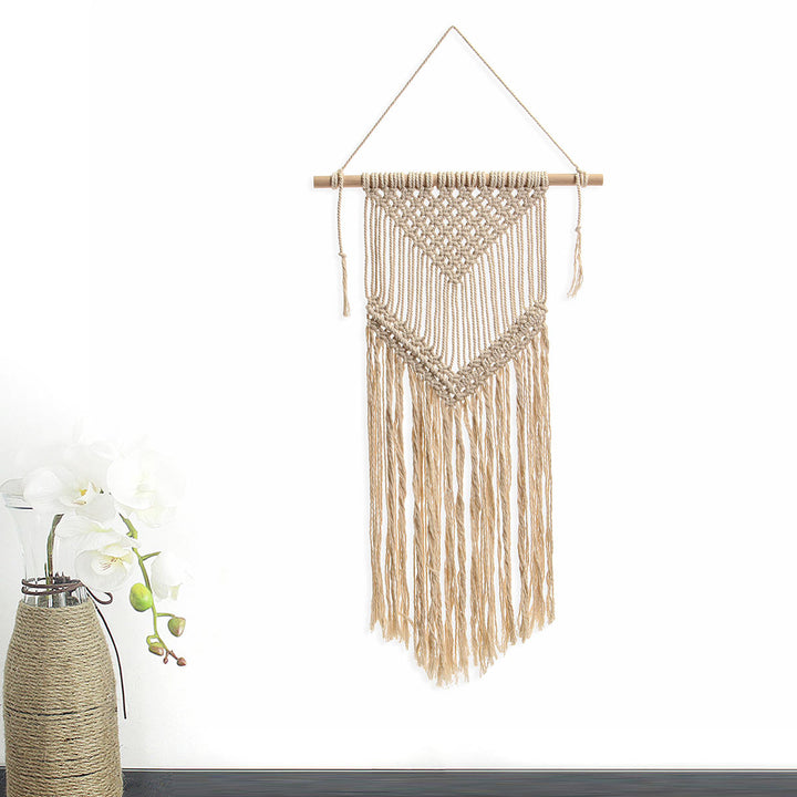 Handmade Macrame Woven Knitting Wall Hanging Tapestry Rope Craft Home Decorations Image 7