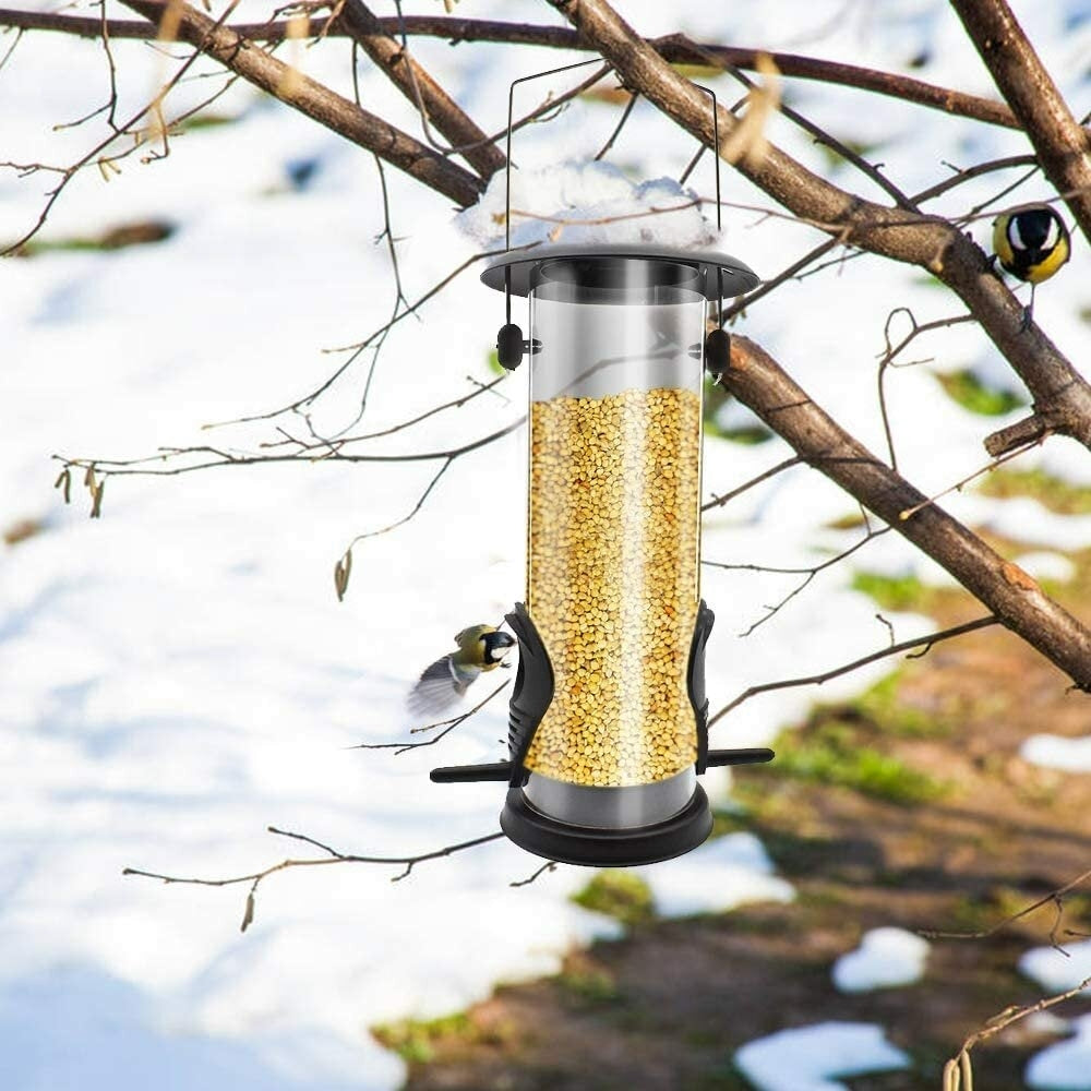 Hanging Wild Bird Seed Feeder Bird Feeding Tool Garden Paddock Outdoor Decoration Pet Supplies Bird Tableware Bird Image 2