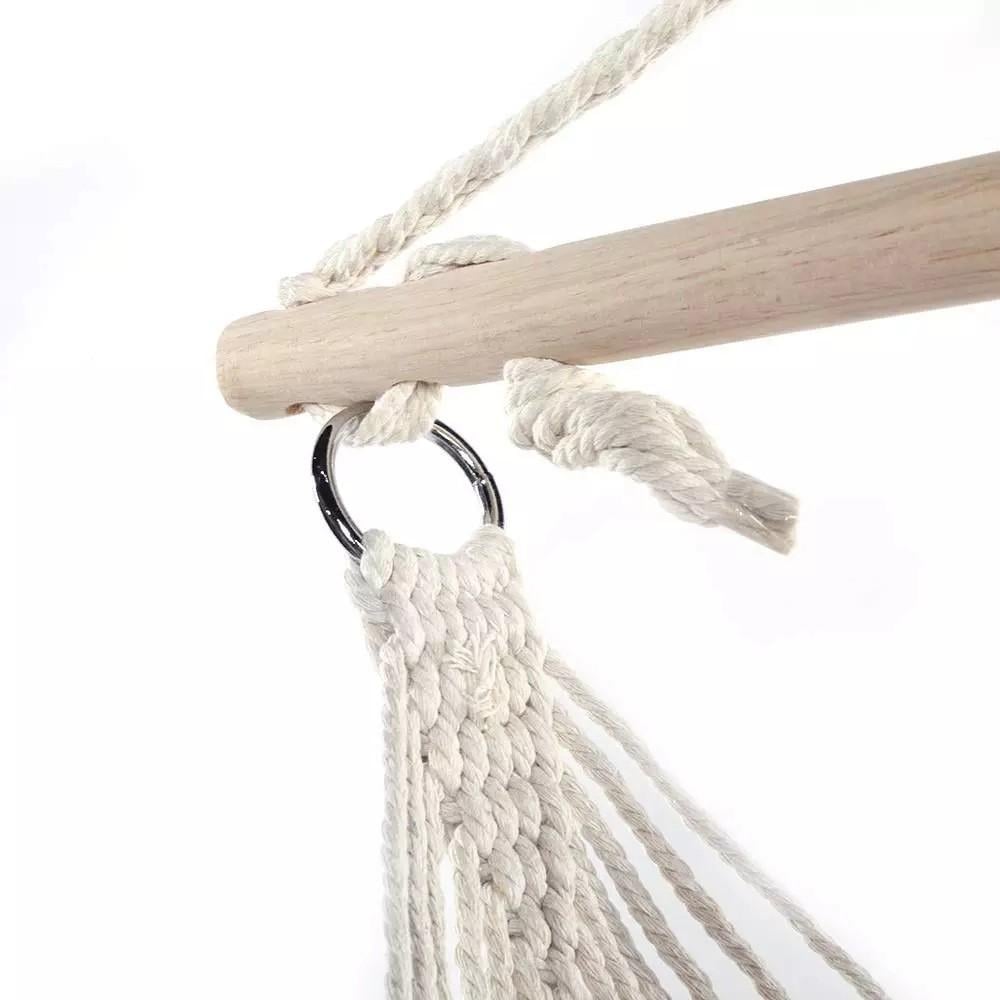 Hammock Chair Cotton Rope Weaving Swing Indoor Outdoor Garden Yard Theme Decoration Image 3