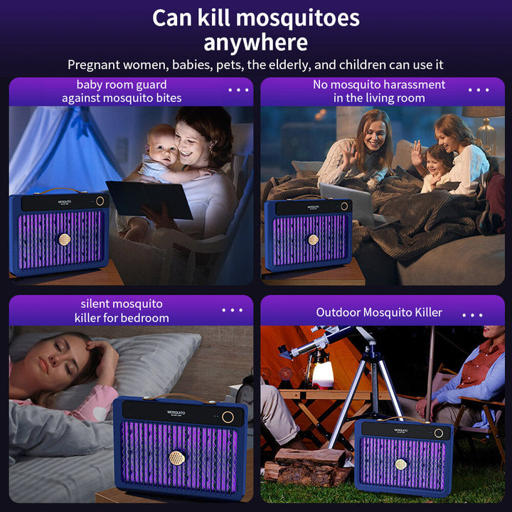 High Power 3000V Cordless Electric Mosquito Zapper Lamp, 4000mAh, Indoor/Outdoor Image 3