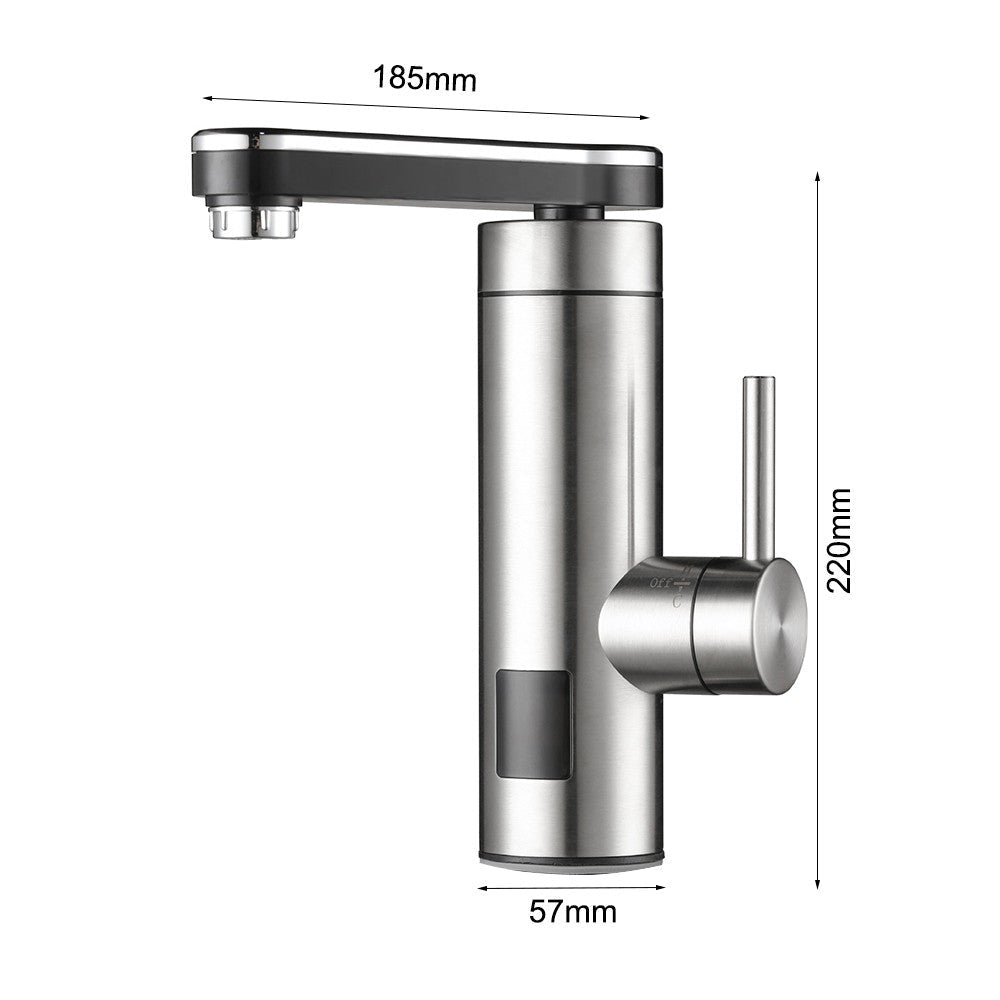 Instant Electric Heating Tap 3300W High Efficiency LED Digital Temperature Display Stainless Steel Tap for Kitchen Image 10