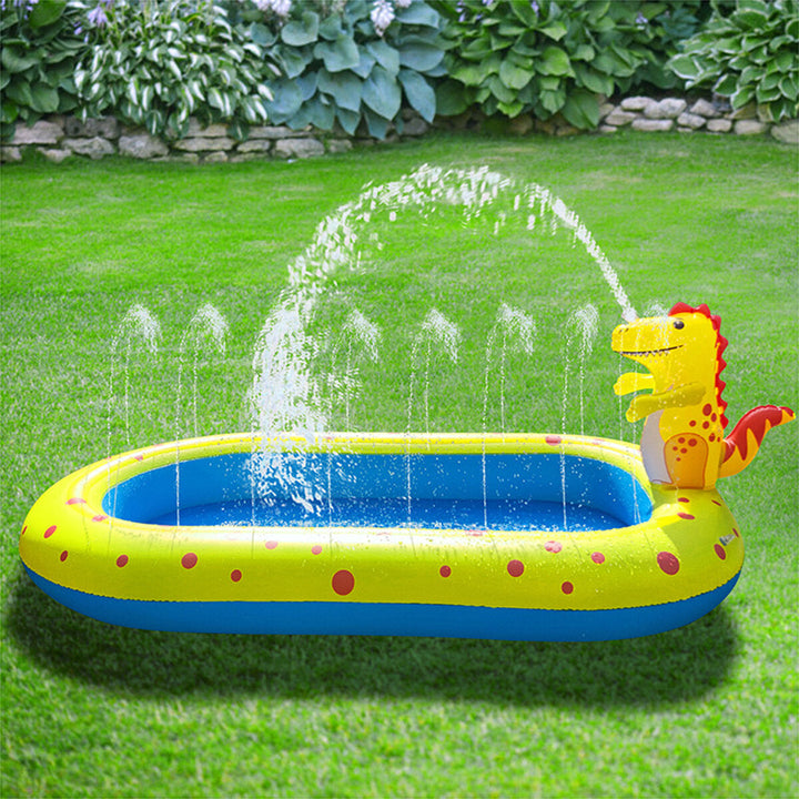 Inflatable Swimming Pool Dinosaur Kids Play Mat Bath Tubs Baby Shower Yard Garden Water Fun Sport Image 2