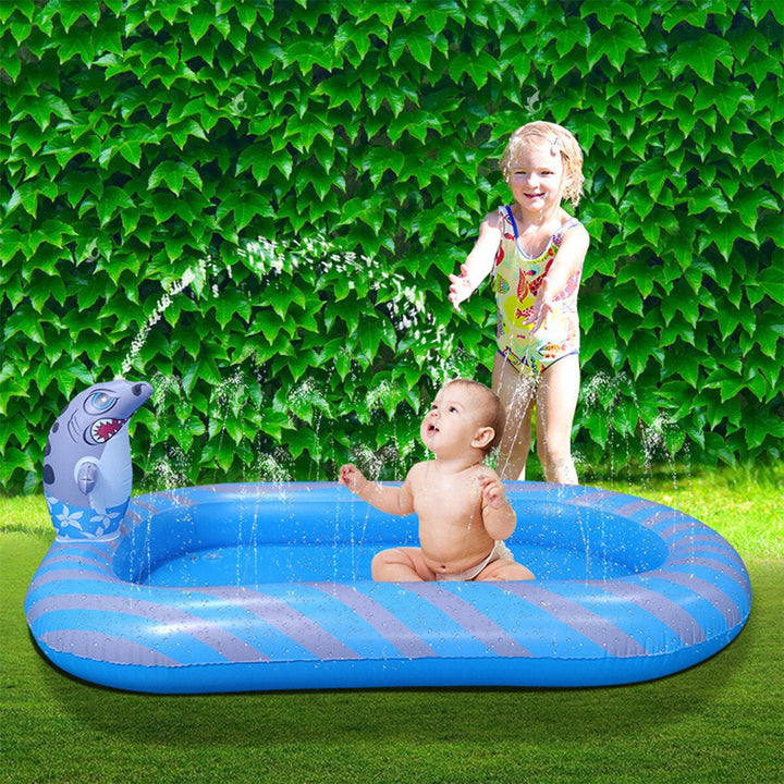 Inflatable Swimming Pool Dinosaur Kids Play Mat Bath Tubs Baby Shower Yard Garden Water Fun Sport Image 1