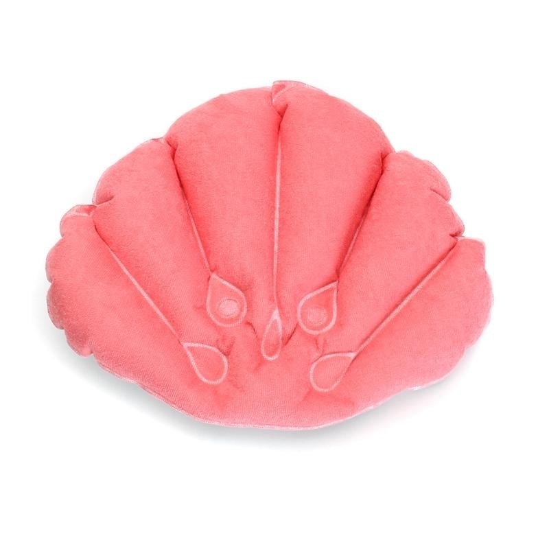 Home Spa Inflatable Pillow Cups Shell Shaped Neck Bathtub Cushion Random Color Acc Image 4