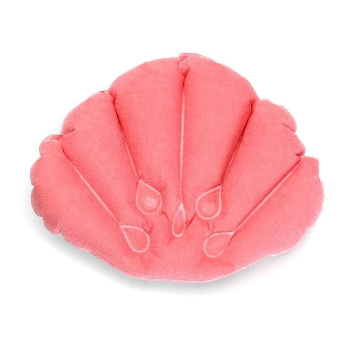 Home Spa Inflatable Pillow Cups Shell Shaped Neck Bathtub Cushion Random Color Acc Image 4