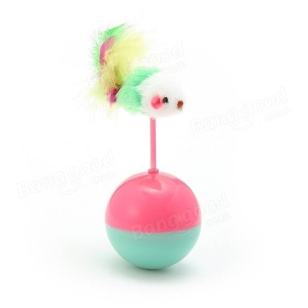 Interactive Cat Tumbler Toy Feather Toy Fluffy Mouse Crinkle Balls Cat Toys Pet Toys Image 2