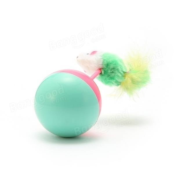 Interactive Cat Tumbler Toy Feather Toy Fluffy Mouse Crinkle Balls Cat Toys Pet Toys Image 5