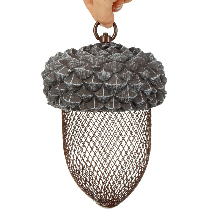 Iron Bird Feeder Outdoor Hanging Mesh Feeding Nut-shaped Park Garden Pet Bird Supplies Image 3