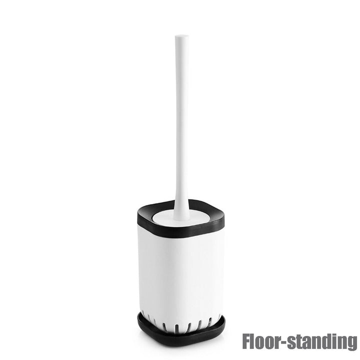 Home Toilet Brushes Holder Stand Guard Set Wall-mounted Bathroom Cleaning Tool Image 4