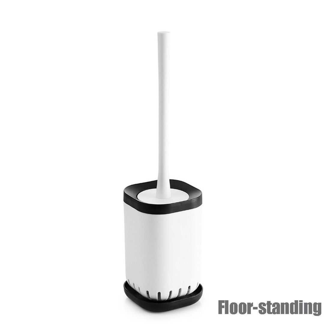 Home Toilet Brushes Holder Stand Guard Set Wall-mounted Bathroom Cleaning Tool Image 1