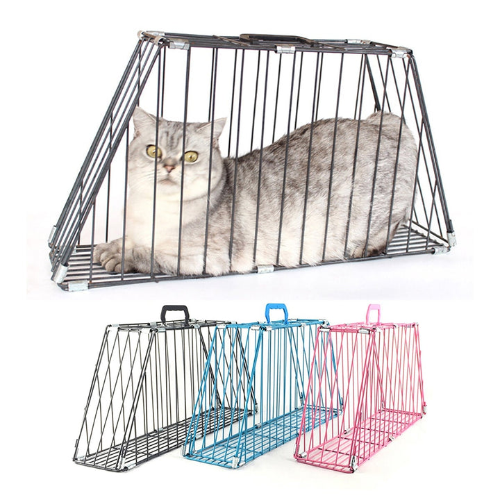 Iron Double-door Pet Cat Dog Grooming Restraint Easy Bath Cage Anti-grab Protect Owner Hair Dryer Pet Supplies Image 1