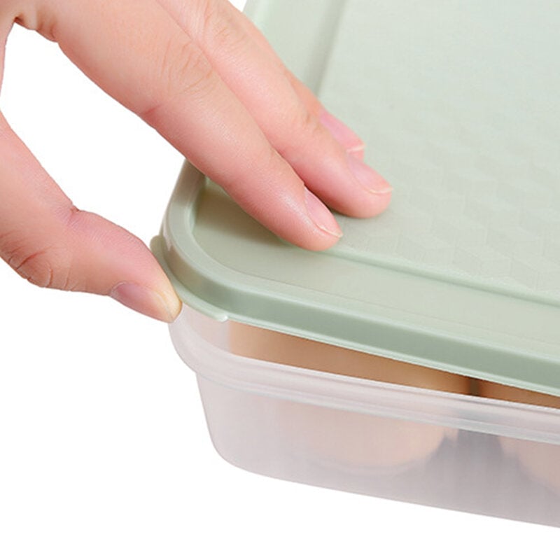 Kitchen 24 Grid Egg Carton Refrigerator Storage Box Portable Picnic Plastic Egg Carton Egg Tray Image 2